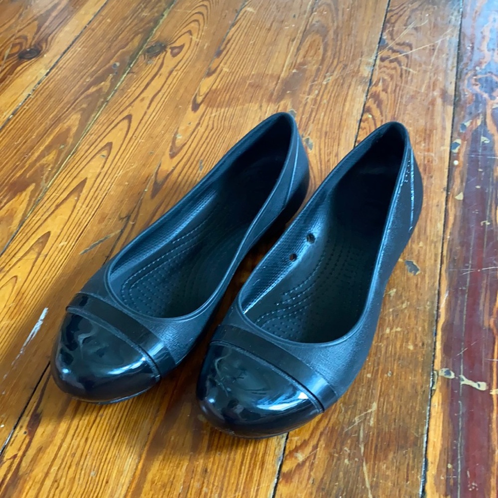 Women’s Black Croc Ballet Flat